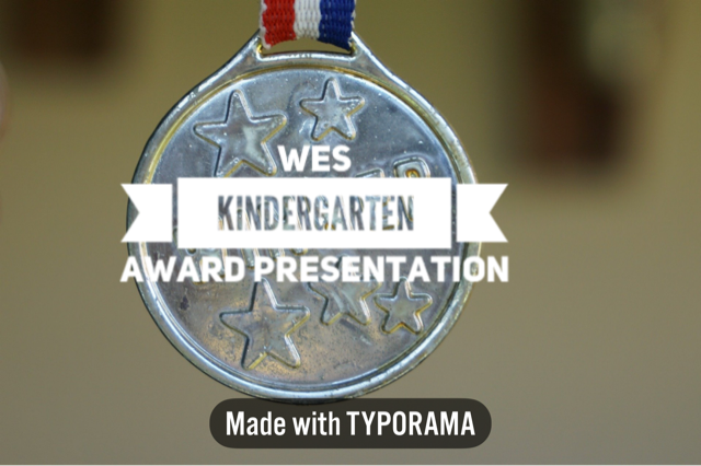 WES Kindergarten Award Presentation