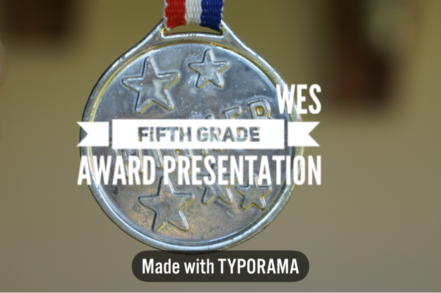 WES Fifth Grade Award Presentation