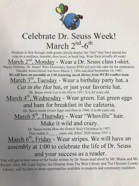 Celebrate Dr. Seuss Week