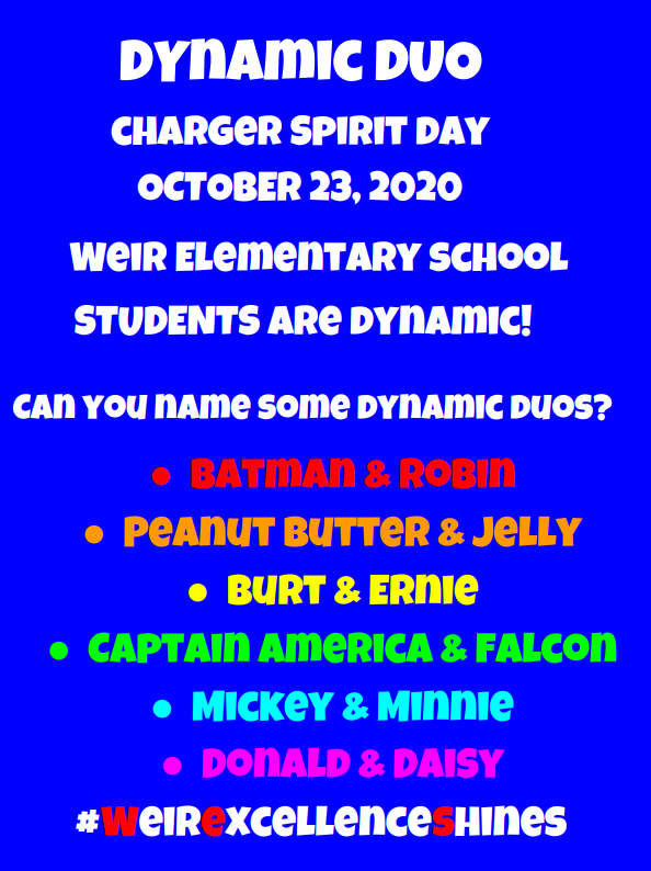 Dynamic Duo Charger Spirit Day