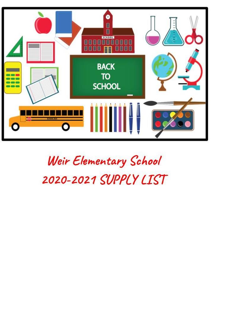 WES 2020-2021 Supply List