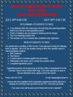 Weir Elementary School Early Registration Information