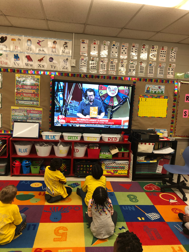 Kindergartens listen to Green Eggs and Ham live on World's Largest Classroom